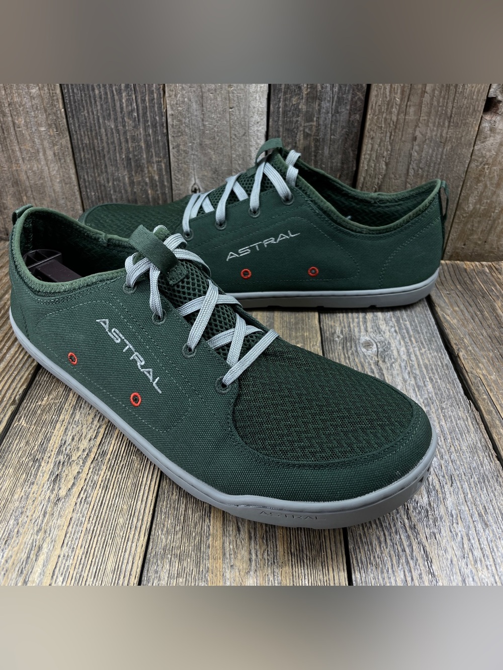Astral Loyak Mens 12 Water Shoes Green Hiking Outdoor Barefoot Minimalist VGC